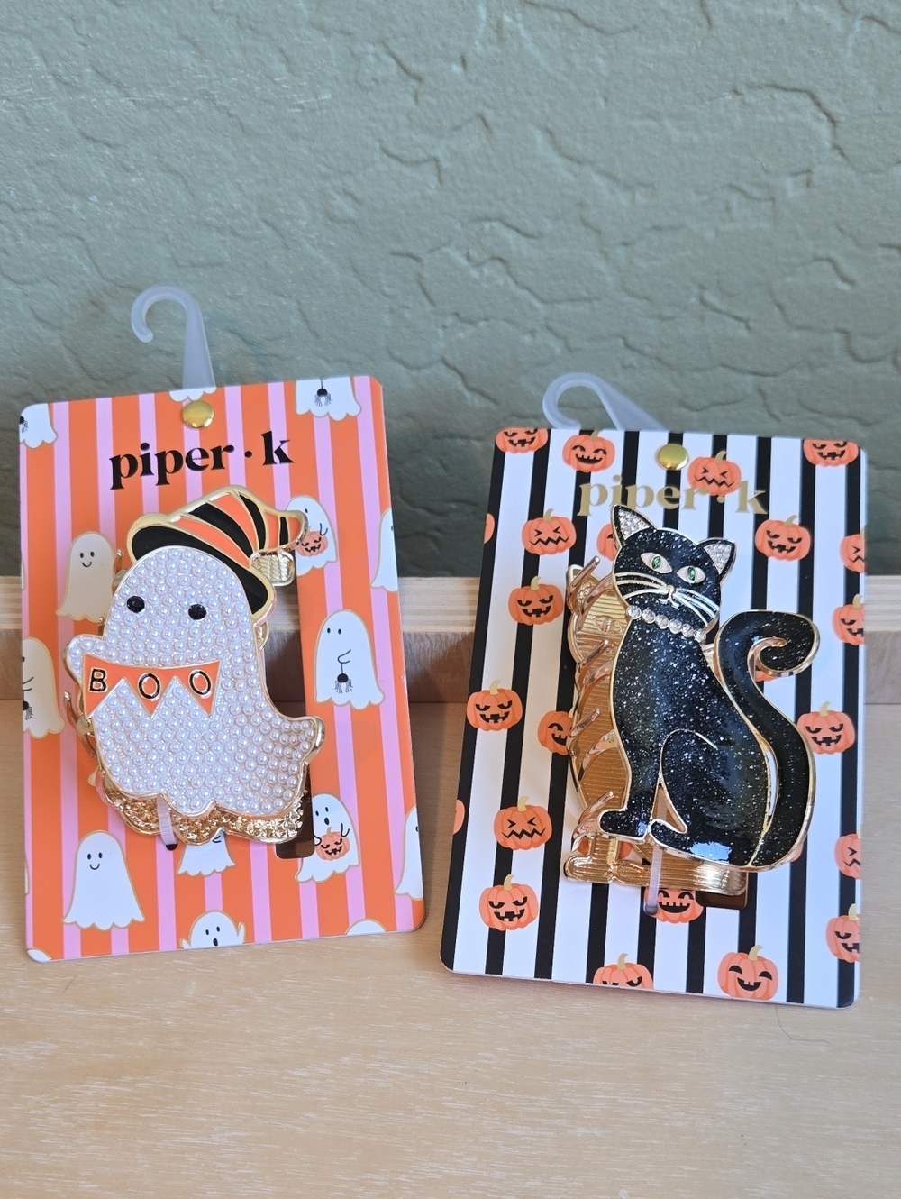 Piper K Halloween Hair Clips Set Of 2 New